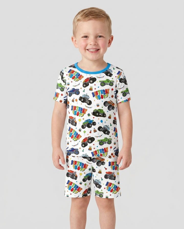 Template Bamboo Two Piece Short Sleeve Shorts Pyjamas Set