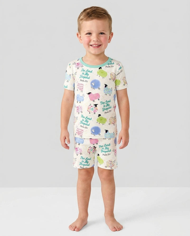 Template Bamboo Two Piece Short Sleeve Shorts Pyjamas Set