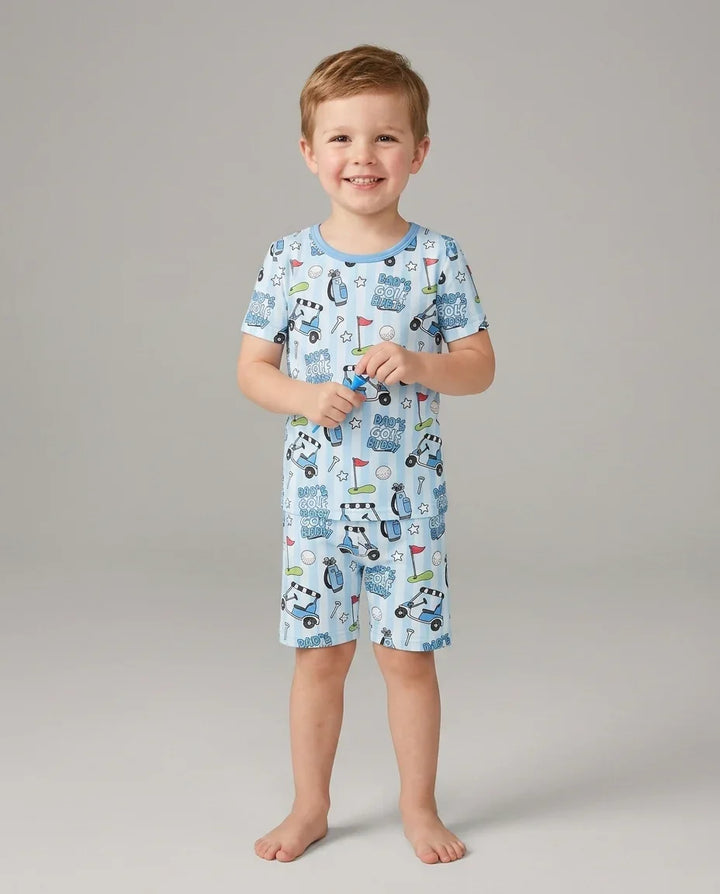 Dad's Golf Buddy Bamboo Two Piece Short Sleeve Shorts Pajama Set