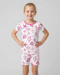 Coastal Charm Family Matching Bamboo Two Piece Short Sleeve Shorts Pajama Set