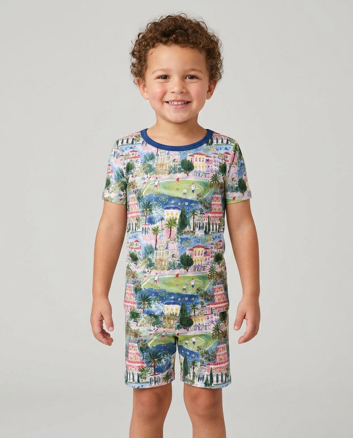 Soccer Tour 2026  Bamboo Two Piece Short Sleeve Shorts Pajama Set