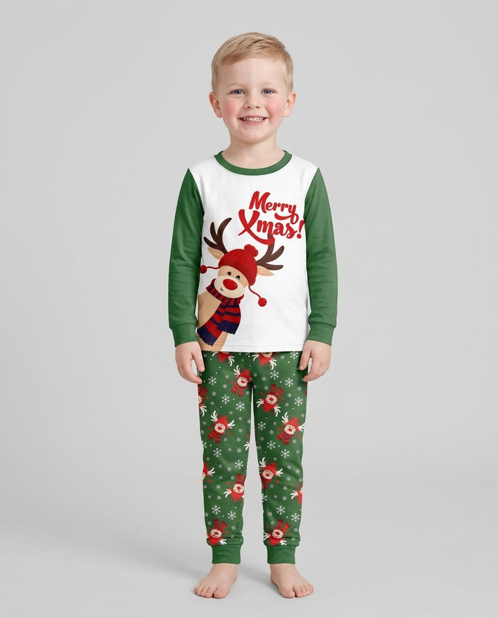 Merry Reindeer Nights Bamboo Two Piece Long Sleeve Pajama Set
