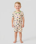 Rainbow Paws Family Matching Bamboo Two Piece Short Sleeve Shorts Pajama Set