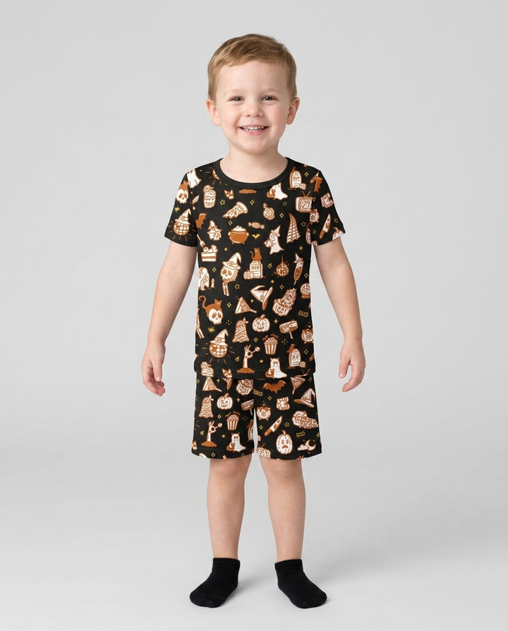 Template Bamboo Two Piece Short Sleeve Shorts Pyjamas Set