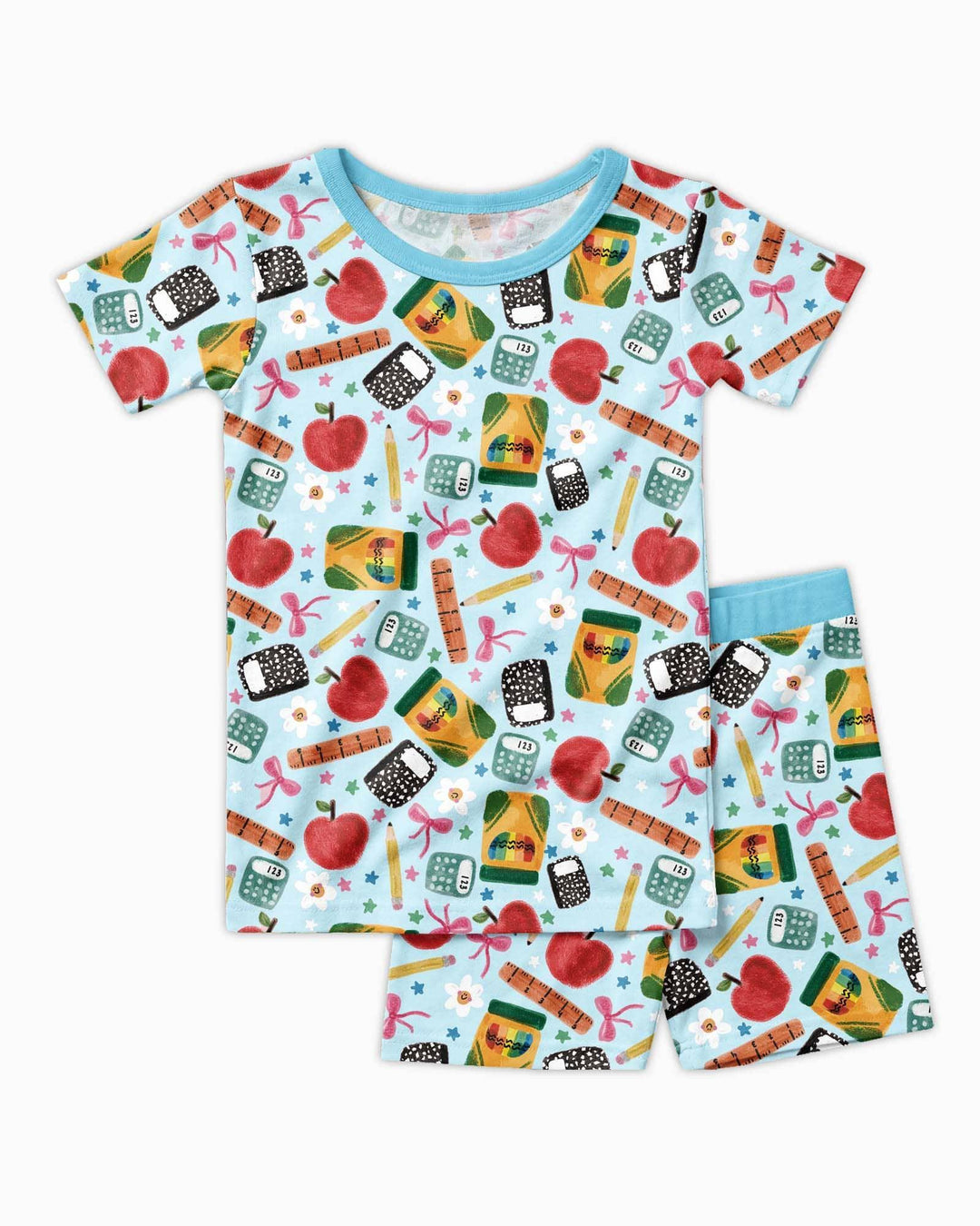 Little Learner Bamboo Two Piece Short Sleeve Shorts Pajama Set
