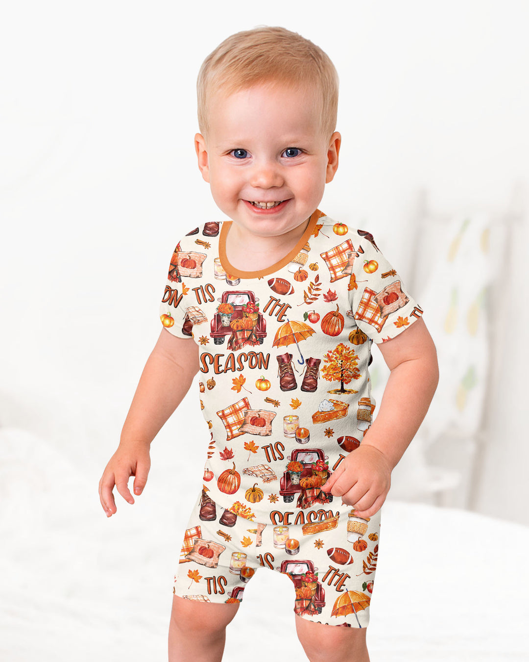 Template Bamboo Two Piece Short Sleeve Shorts Pyjamas Set