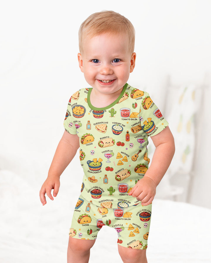 Template Bamboo Two Piece Short Sleeve Shorts Pyjamas Set