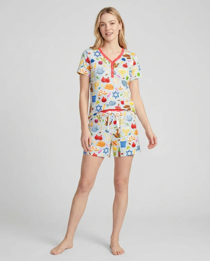 Shana Tovah Bamboo Women Short Sleeve Short Pajama Set
