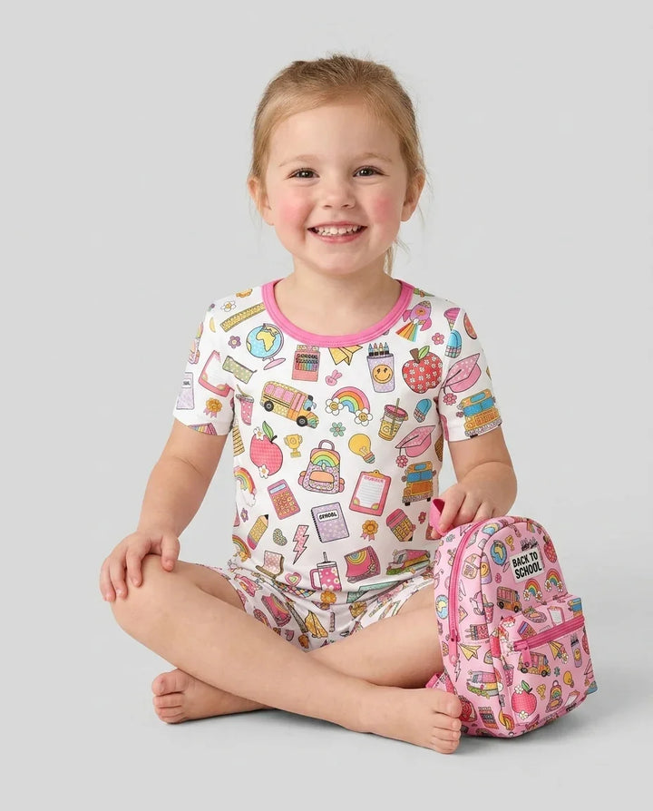 Template Bamboo Two Piece Short Sleeve Shorts Pyjamas Set