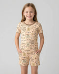 Child Of God Jesus Loves Me Bamboo Two Piece Short Sleeve Shorts Pajama Set