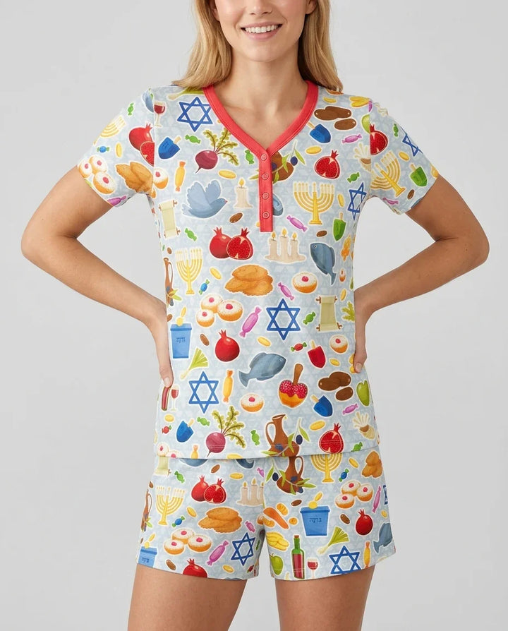 Shana Tovah Bamboo Women Short Sleeve Short Pajama Set