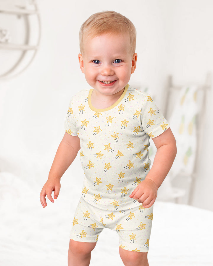 Template Bamboo Two Piece Short Sleeve Shorts Pyjamas Set