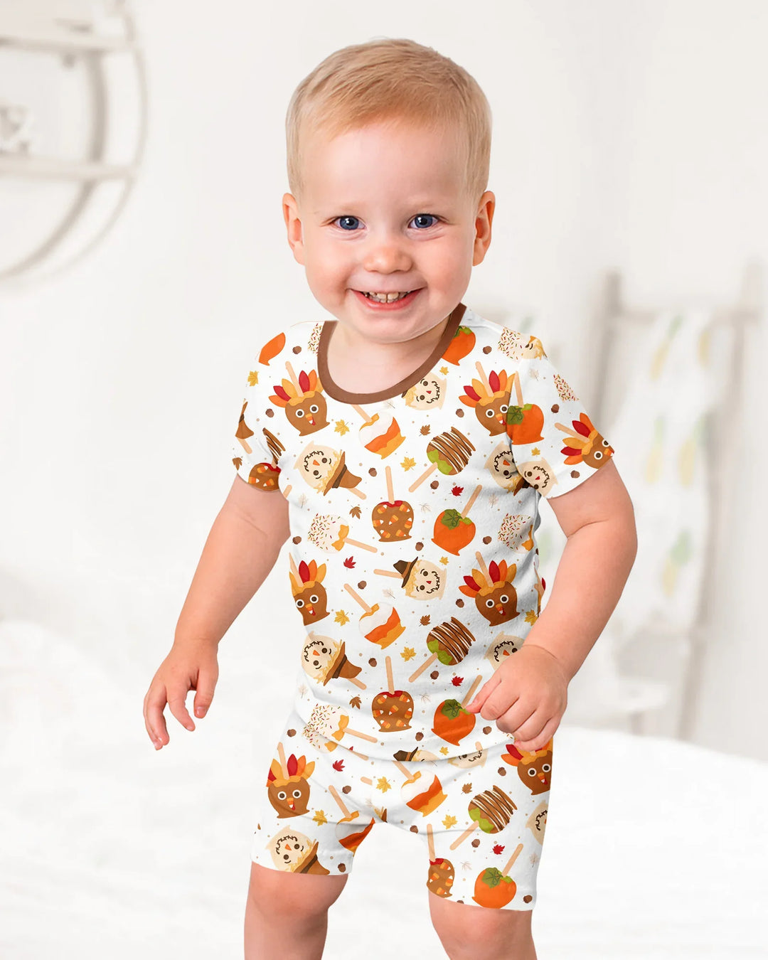 Template Bamboo Two Piece Short Sleeve Shorts Pyjamas Set