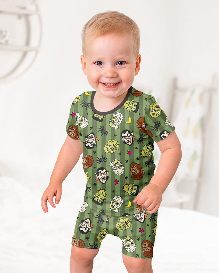 Template Bamboo Two Piece Short Sleeve Shorts Pyjamas Set