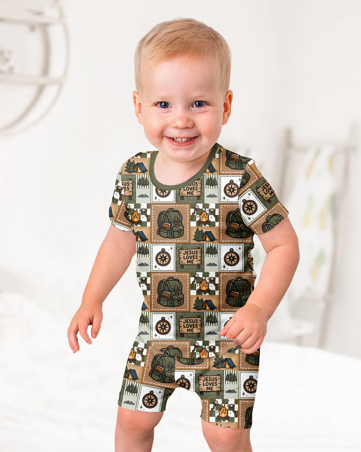 Template Bamboo Two Piece Short Sleeve Shorts Pyjamas Set