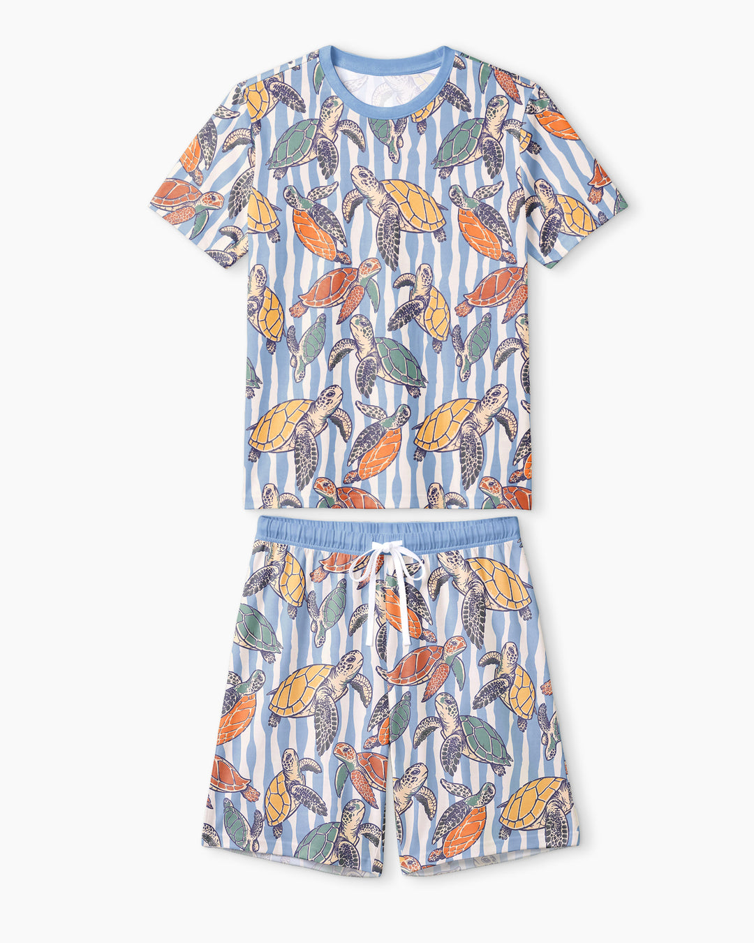 Turtle Bay Family Matching Bamboo Men Short Sleeve Short Pajama Set