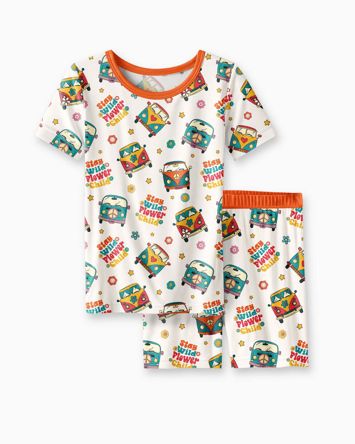 Template Bamboo Two Piece Short Sleeve Shorts Pyjamas Set