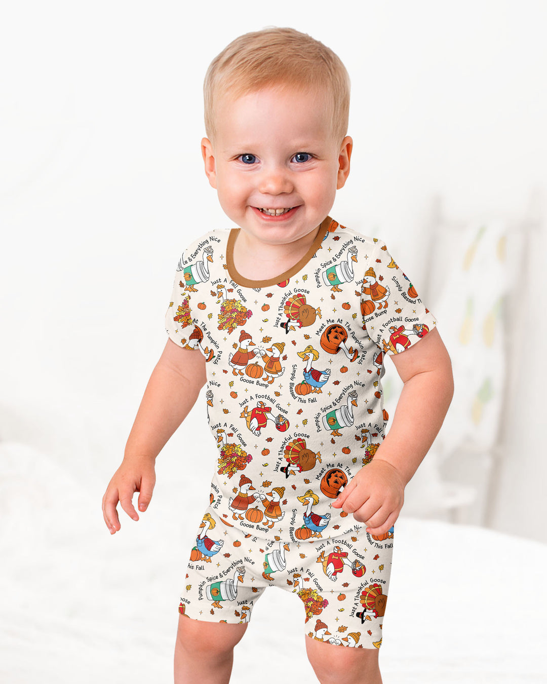 Template Bamboo Two Piece Short Sleeve Shorts Pyjamas Set