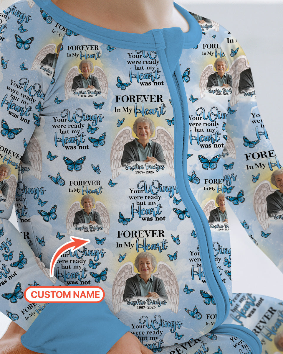Custom Photo Forever In My Heart Family Matching Bamboo Convertible Zippy