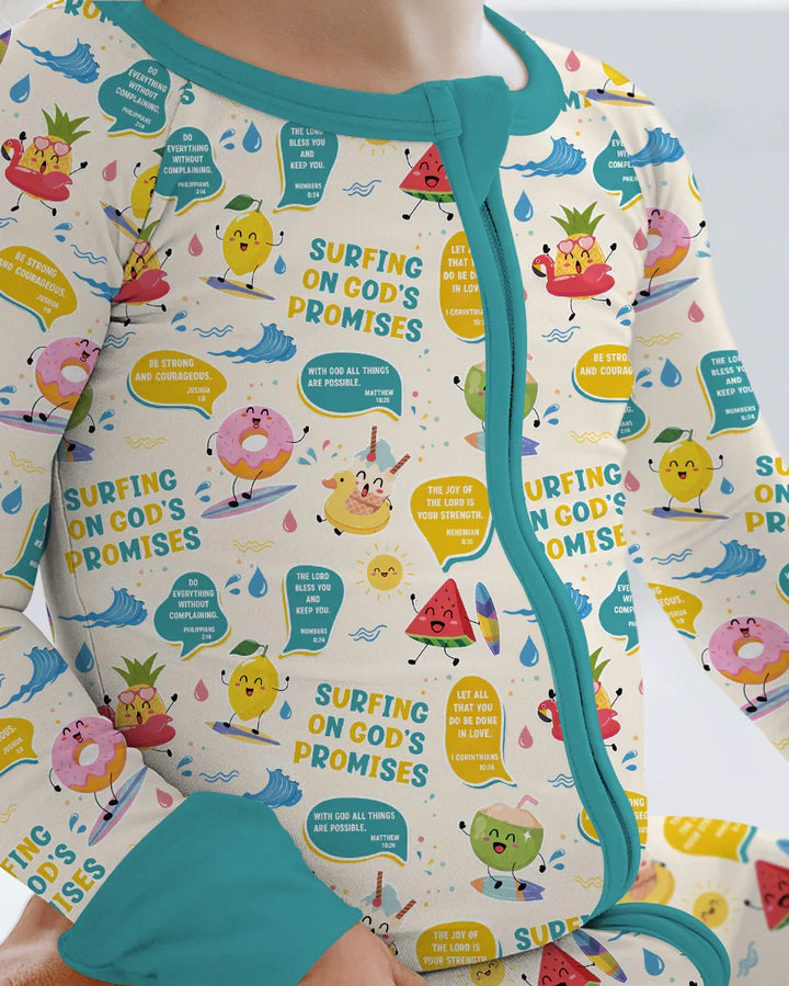 Summer Fruits Surfing On God's Promises Bamboo Convertible Zippy