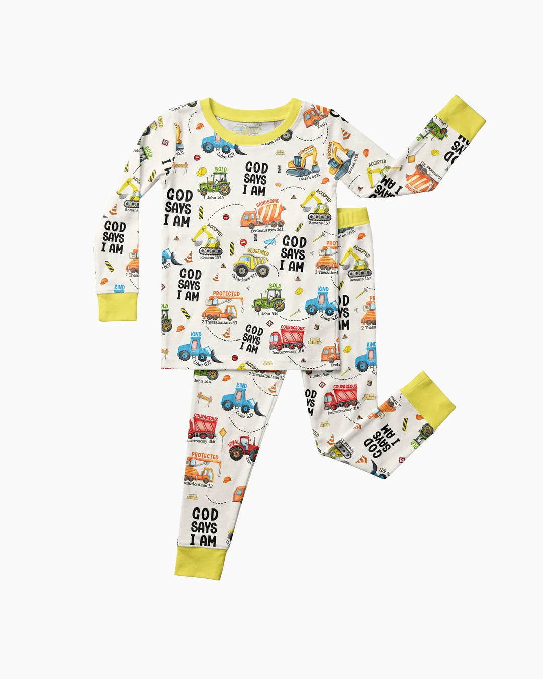 God Says I Am Boy Bamboo Two Piece Long Sleeve Pajama Set