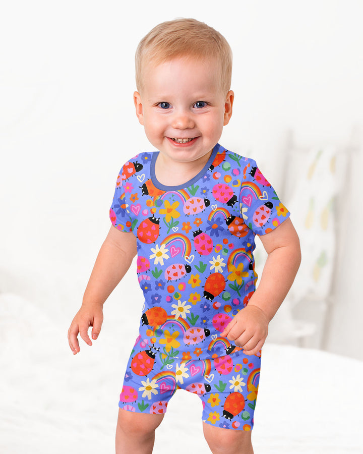 Lady Bugs Bamboo Two Piece Short Sleeve Shorts Pyjamas Set