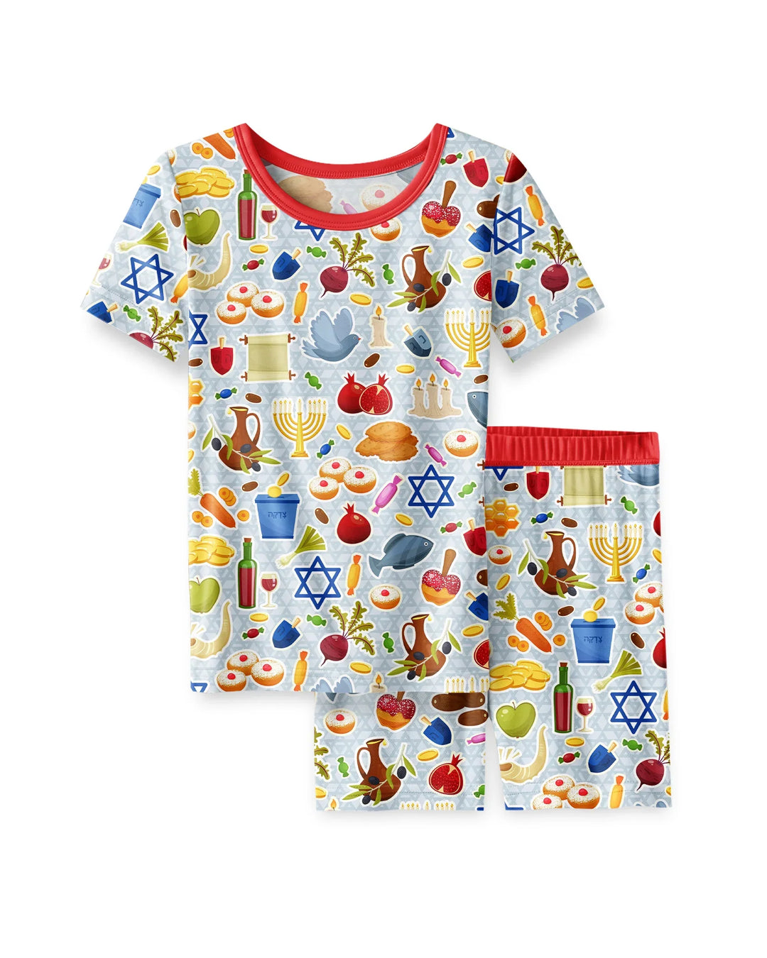 Shana Tovah Bamboo Two Piece Short Sleeve Shorts Pajama Set