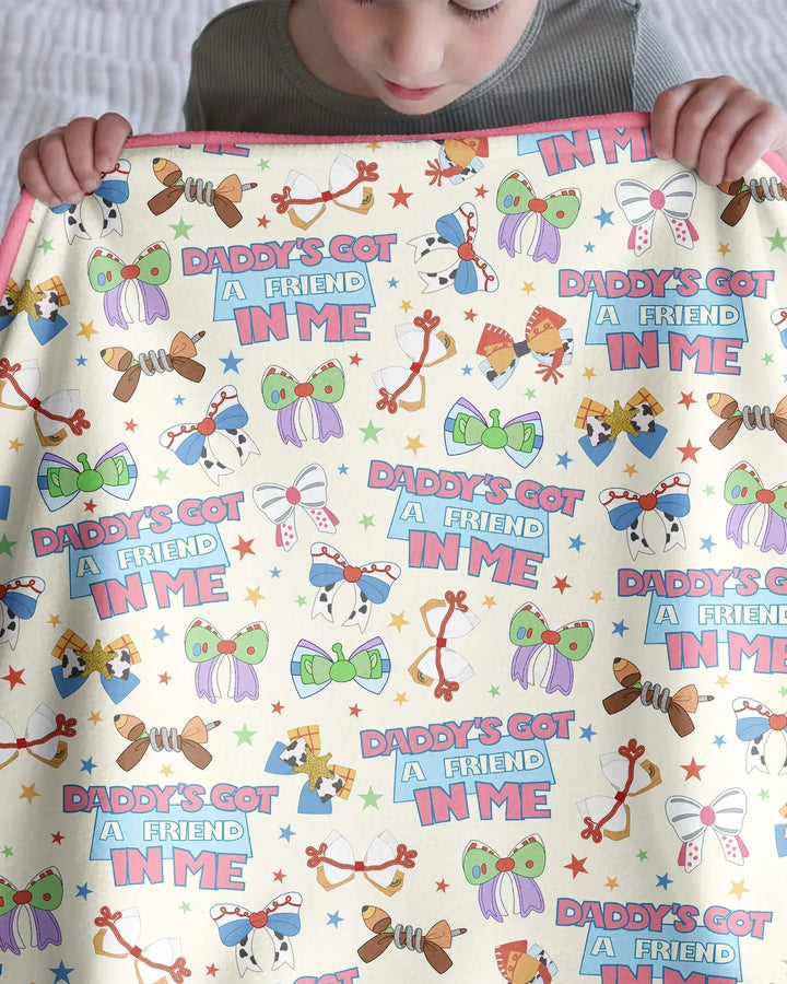 Daddy's Got A Friend In Me Bamboo Blanket