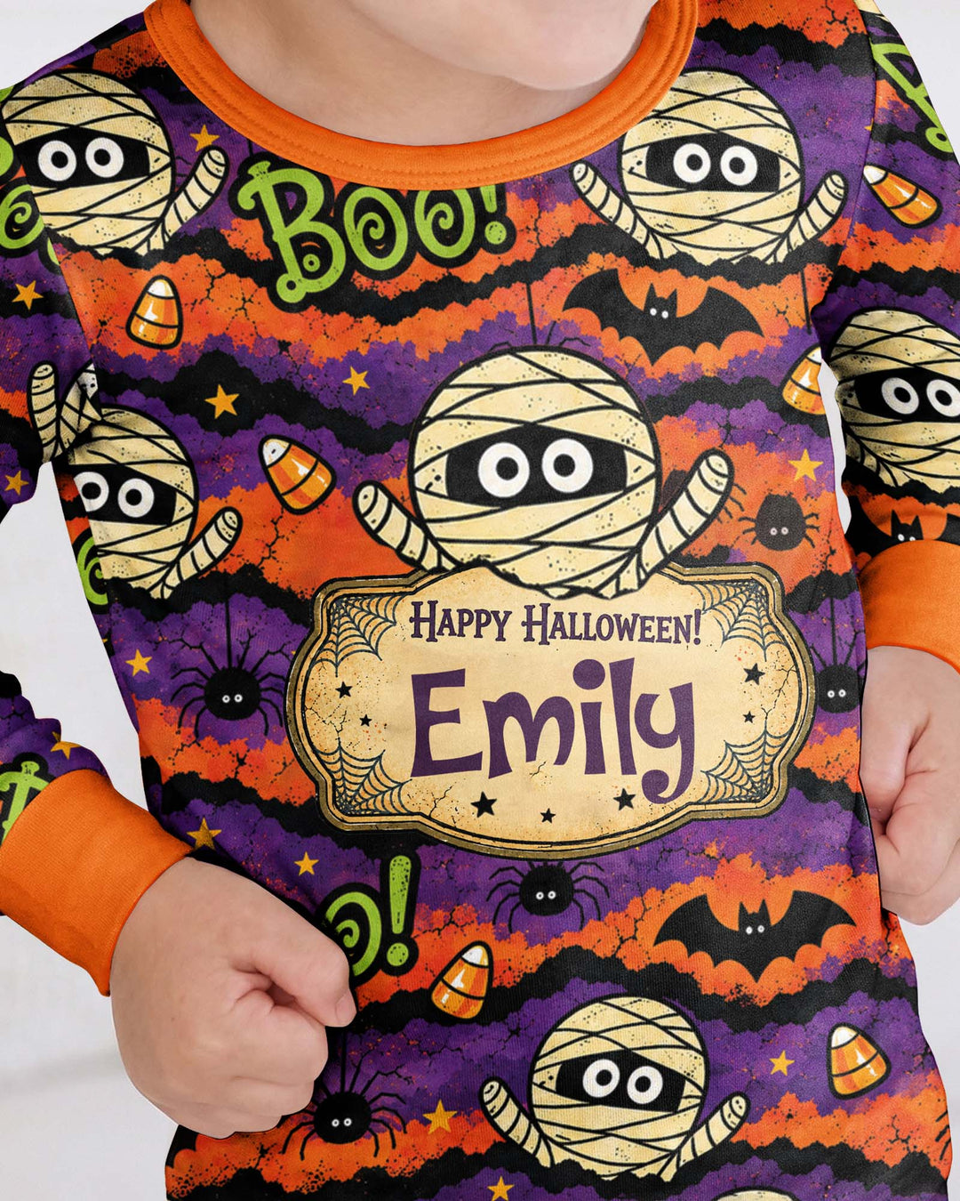 Boo Boo Halloween Bamboo Two Piece Long Sleeve Pajama Set