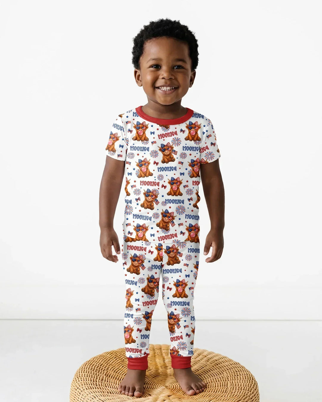 Moo-Rica Cowgirl Bamboo Two Piece Short Sleeve Pajama Set