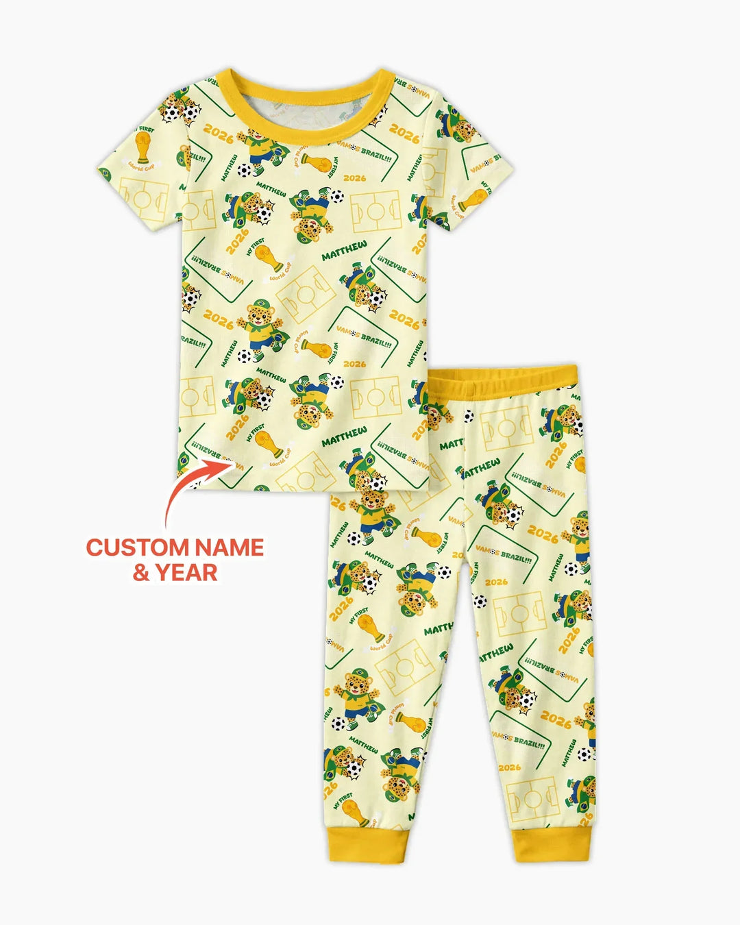 My First World Cup Bamboo Two Piece Short Sleeve Pajama Set