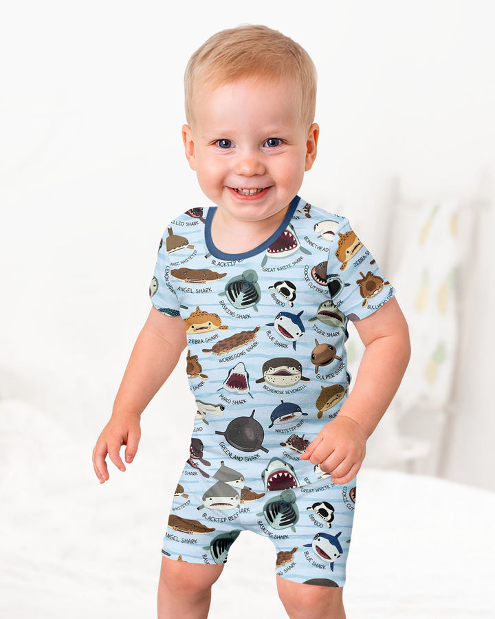 Template Bamboo Two Piece Short Sleeve Shorts Pyjamas Set