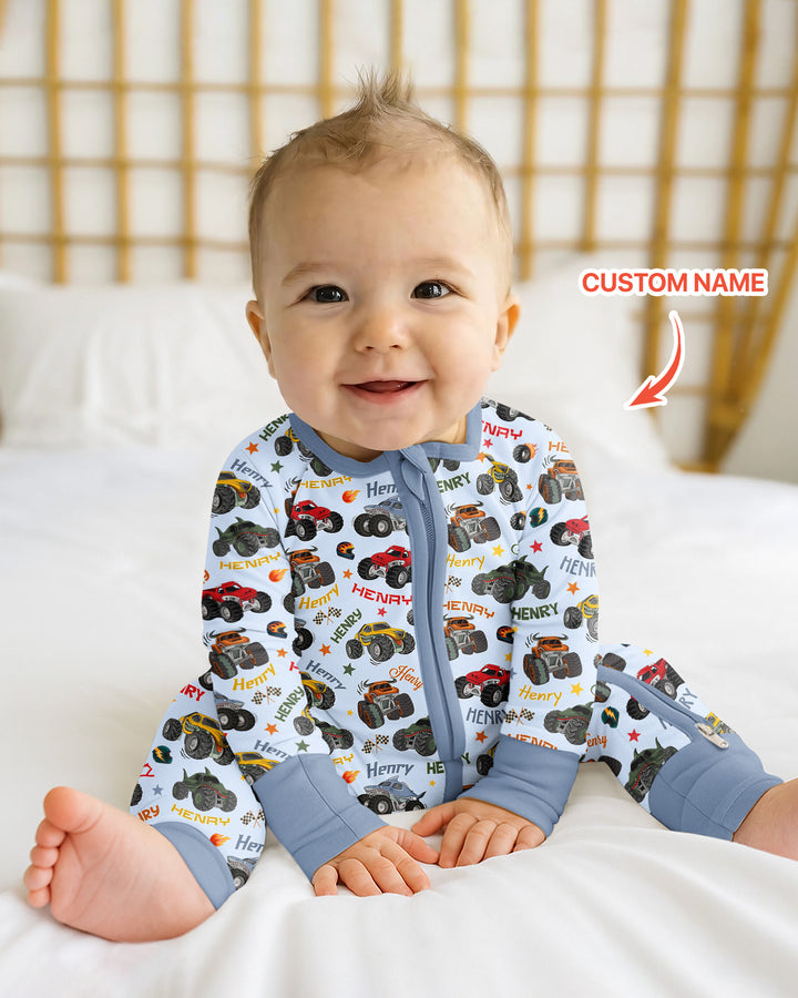 Personalized Monster Truck Bamboo Convertible Zippy