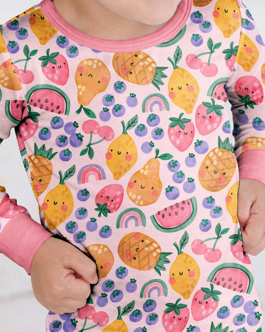 Fruitie Cuties Family Matching Bamboo Two Piece Long Sleeve Pajama Set