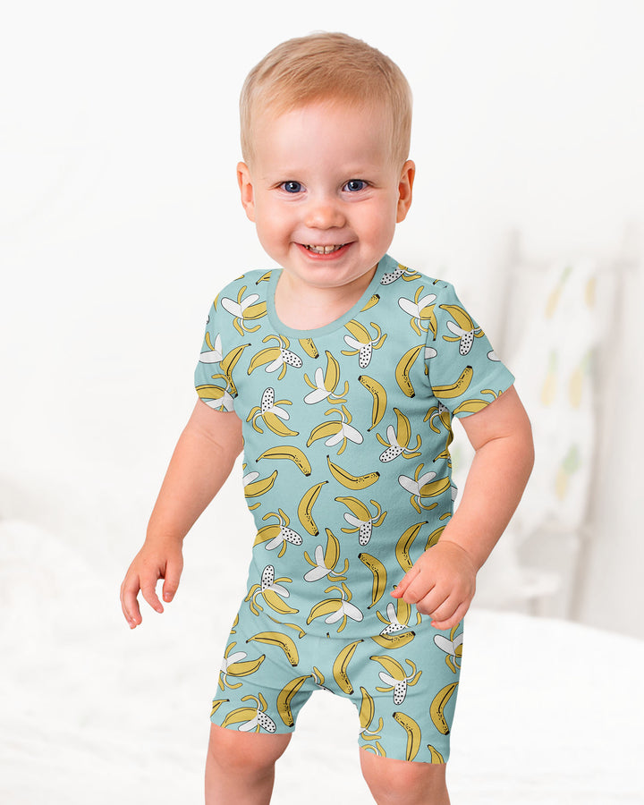 Bananas Bamboo Two Piece Short Sleeve Shorts Pyjamas Set