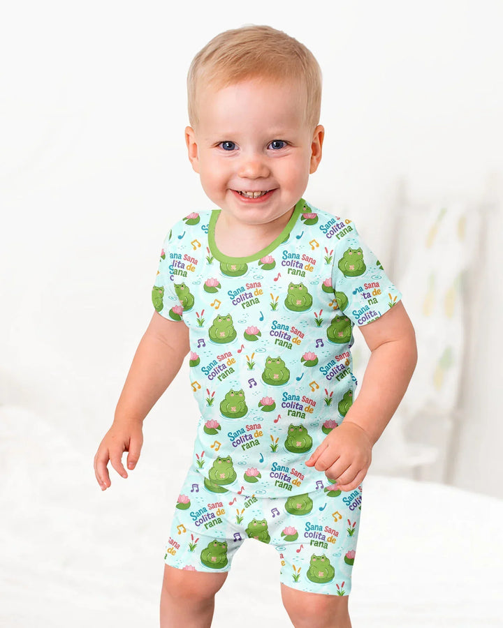 Sana Sana Colita De Rana Bamboo Two Piece Short Sleeve Shorts Pajama Set