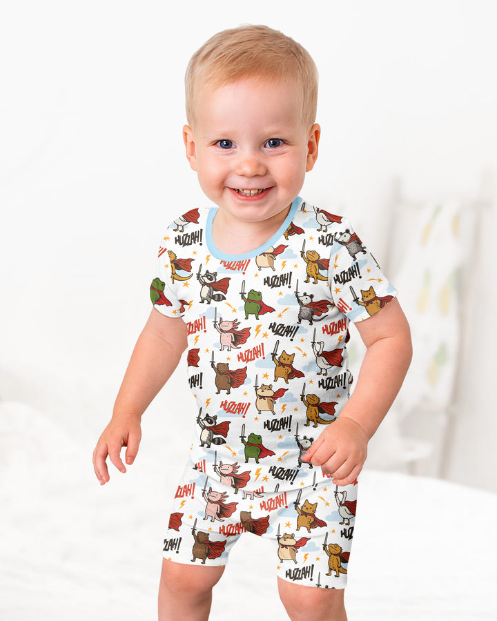 Huzzah! Huzzah! Bamboo Two Piece Short Sleeve Shorts Pajama Set