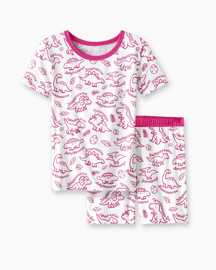 Template Bamboo Two Piece Short Sleeve Shorts Pyjamas Set