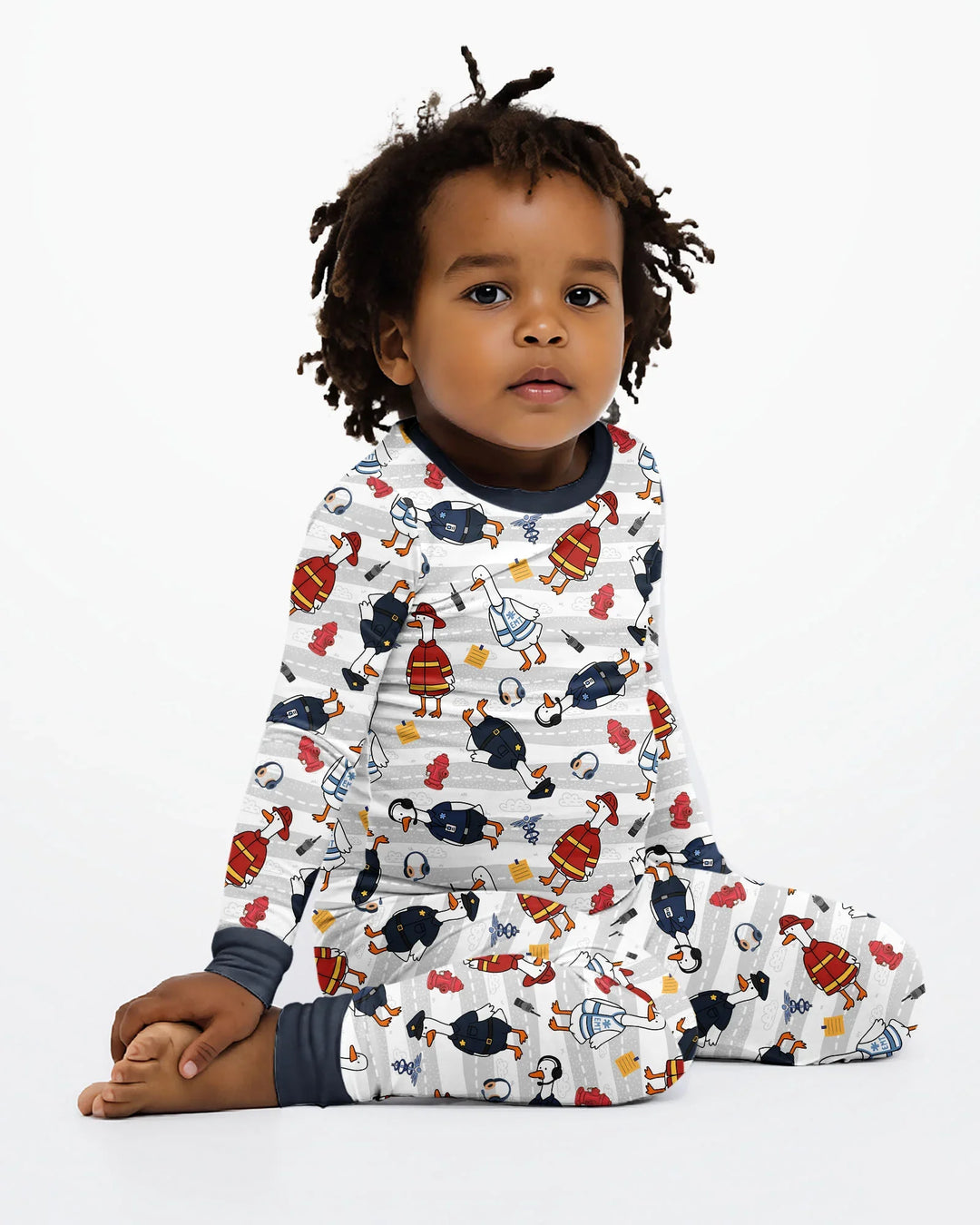 Rescue Goose Squad Bamboo Two Piece Long Sleeve Pajama Set