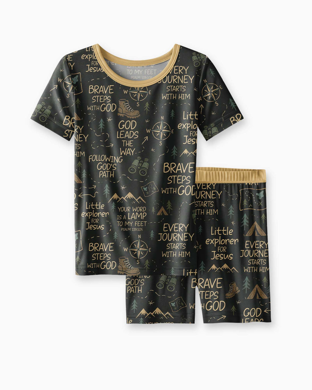 Template Bamboo Two Piece Short Sleeve Shorts Pyjamas Set
