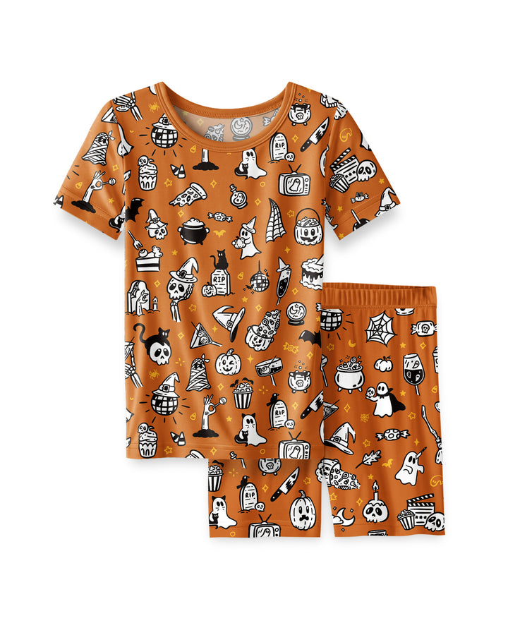 Template Bamboo Two Piece Short Sleeve Shorts Pyjamas Set