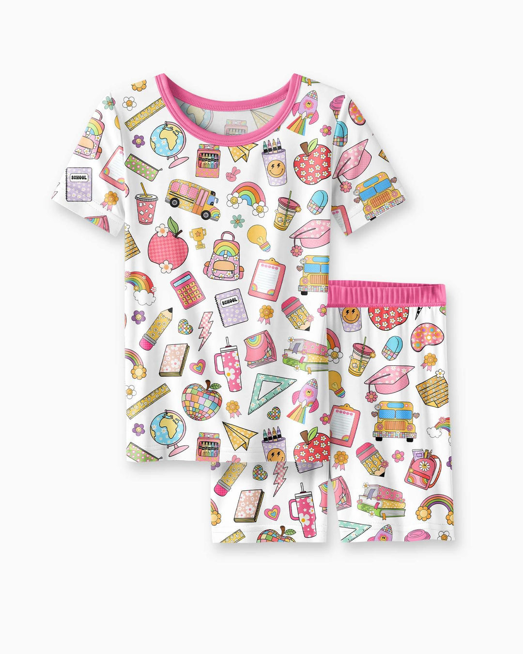 Template Bamboo Two Piece Short Sleeve Shorts Pyjamas Set
