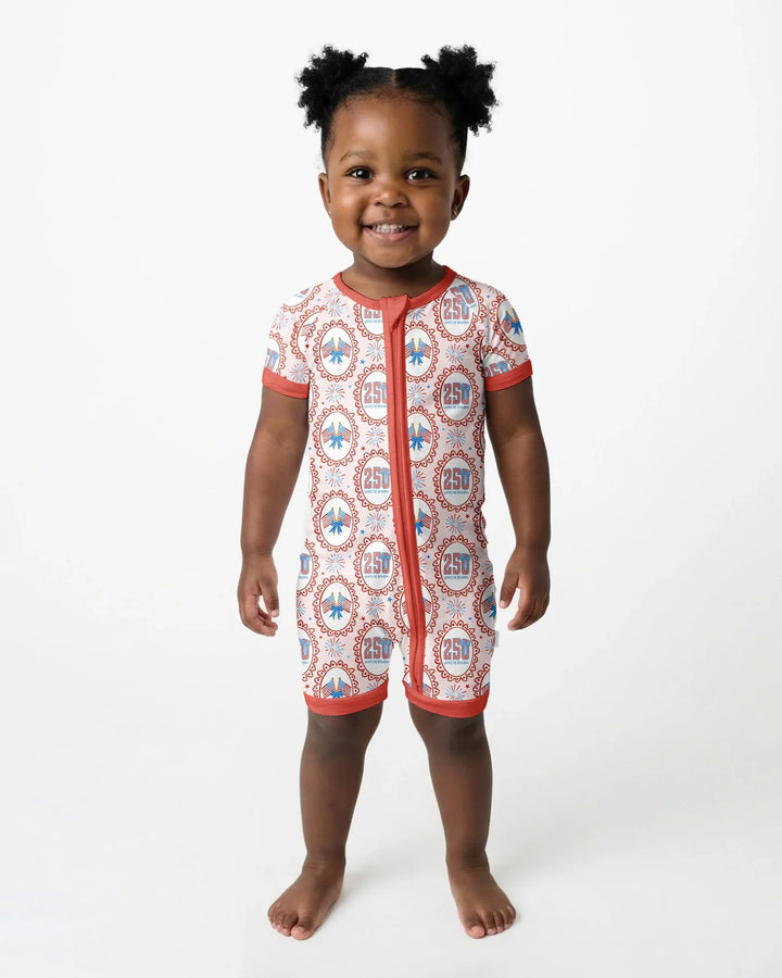 Patriotic Coquette Bamboo Shorty Zippy