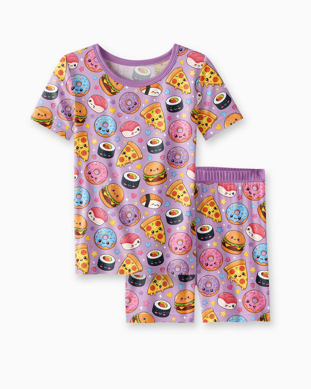 Template Bamboo Two Piece Short Sleeve Shorts Pyjamas Set