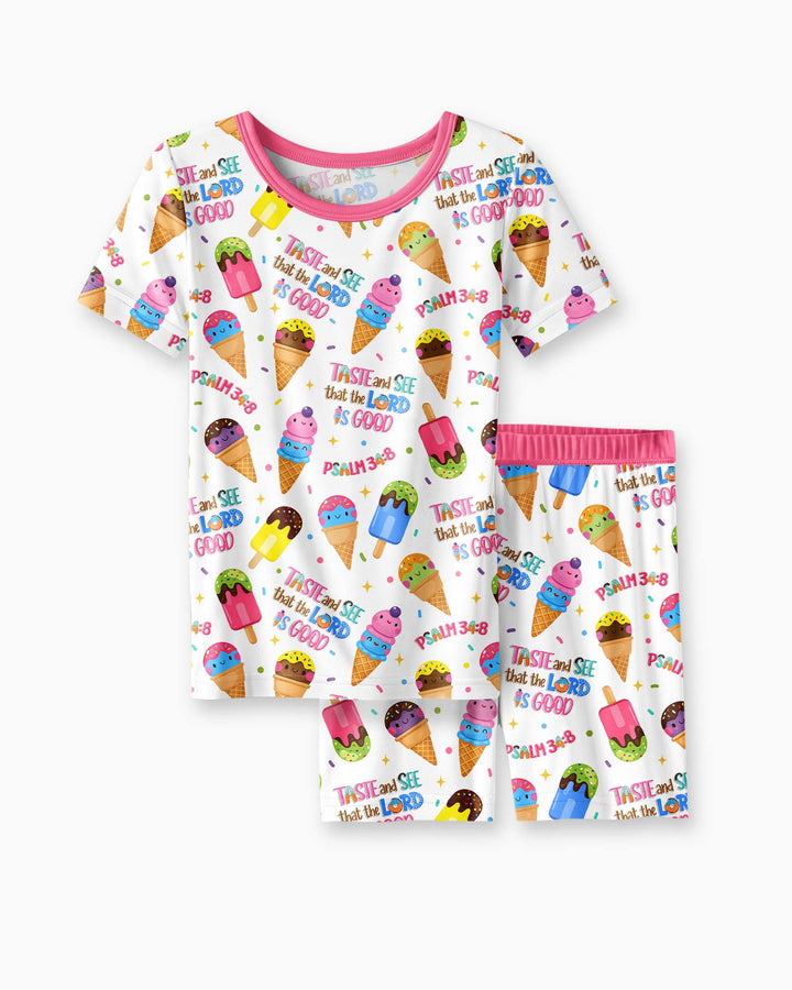 Template Bamboo Two Piece Short Sleeve Shorts Pyjamas Set