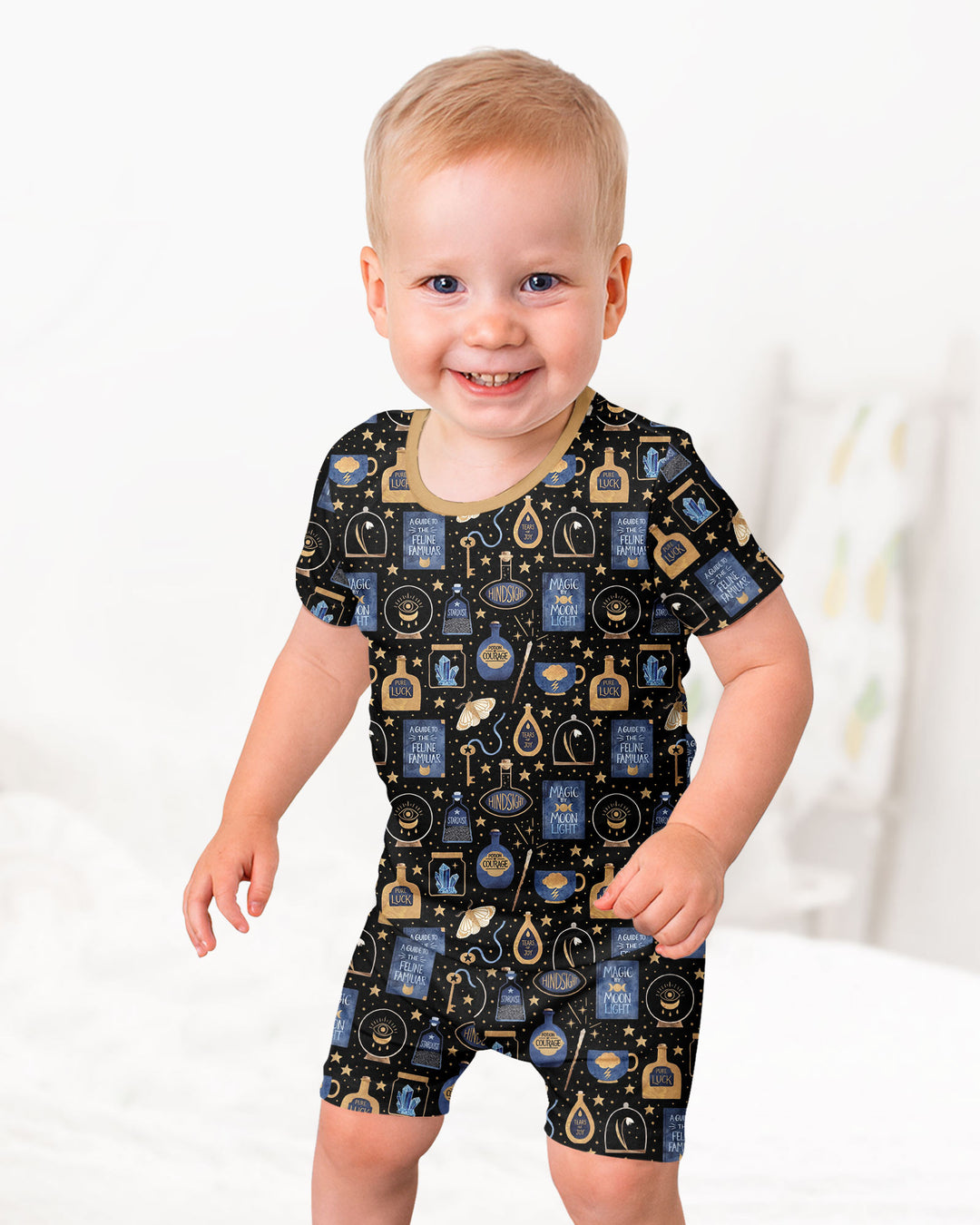 Good Witch Spell books and Potions Bamboo Two Piece Short Sleeve Shorts Pajama Set