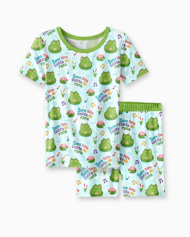 Sana Sana Colita De Rana Bamboo Two Piece Short Sleeve Shorts Pajama Set