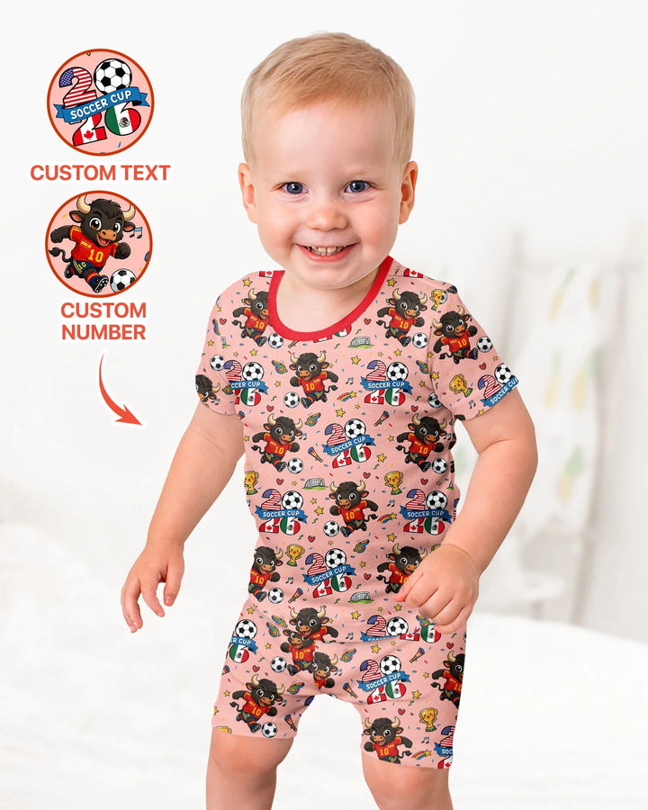 We Are The Champions Soccer Cup 2026 Bamboo Two Piece Short Sleeve Shorts Pajama Set