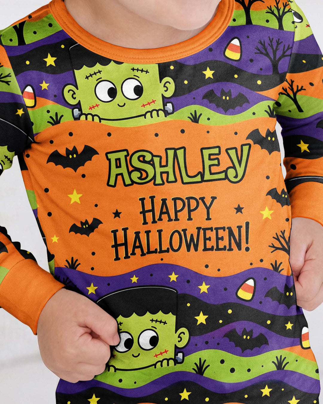 Eek Halloween Bamboo Two Piece Long Sleeve Pajama Set