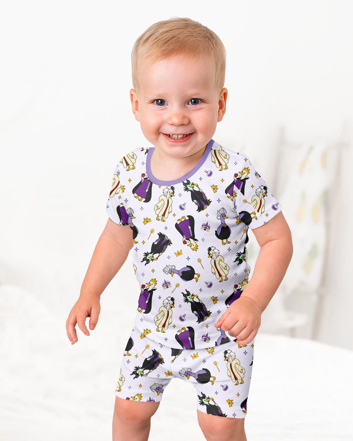 Evil Goose Bamboo Two Piece Short Sleeve Shorts Pajama Set